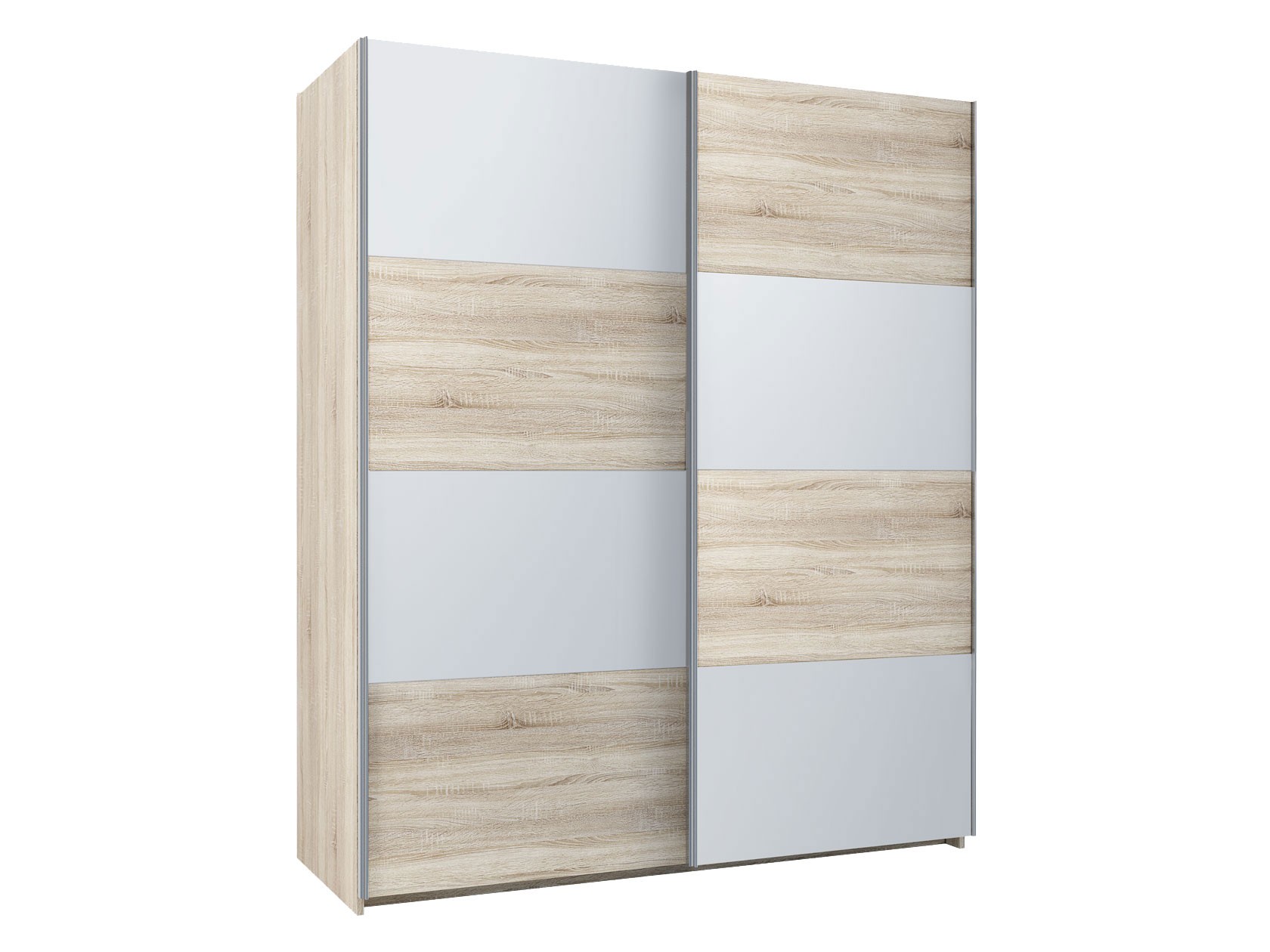 Шкаф-купе  Фортуна 18.2 Дуб Сонома / Белый, 2000 мм «Наполнение №2»