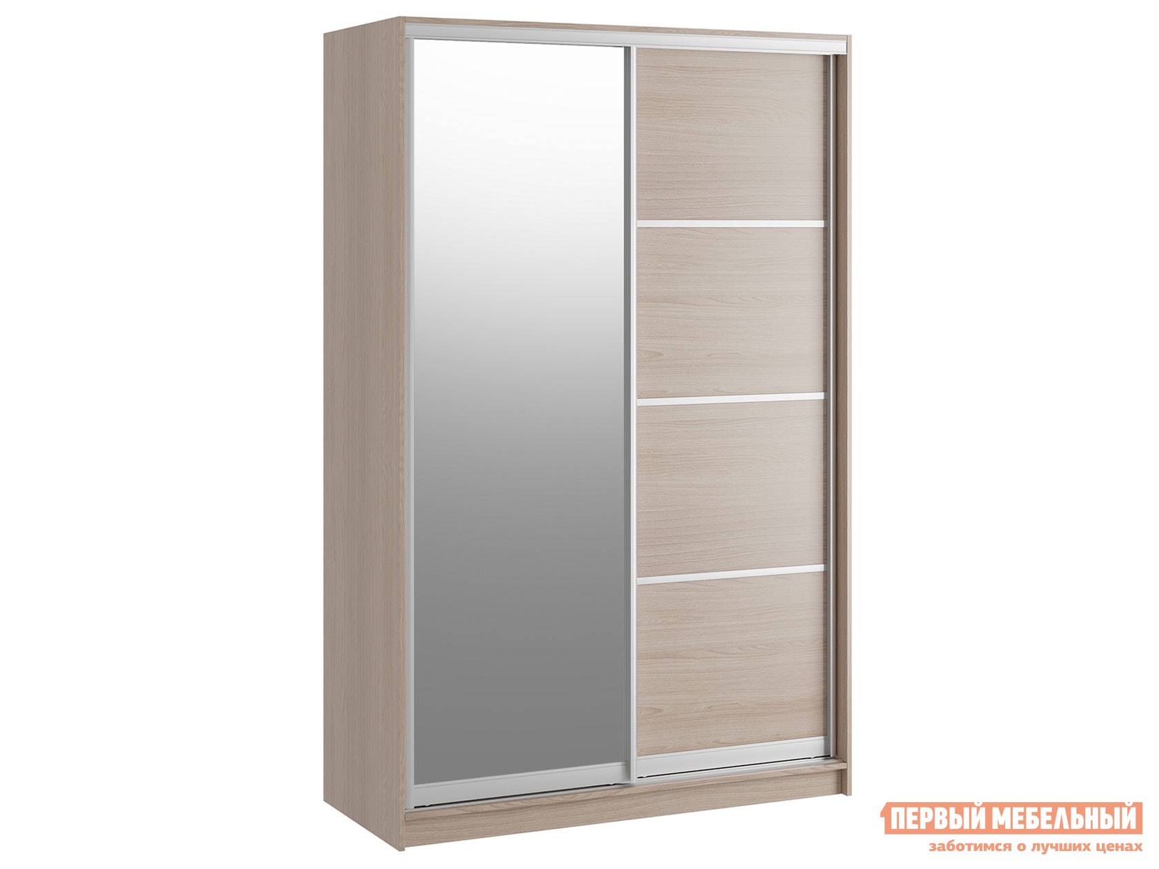 Шкаф-купе  Командорс Г1 Ясень Шимо светлый, 1400 мм, 2400 мм, 600 мм, Стандарт