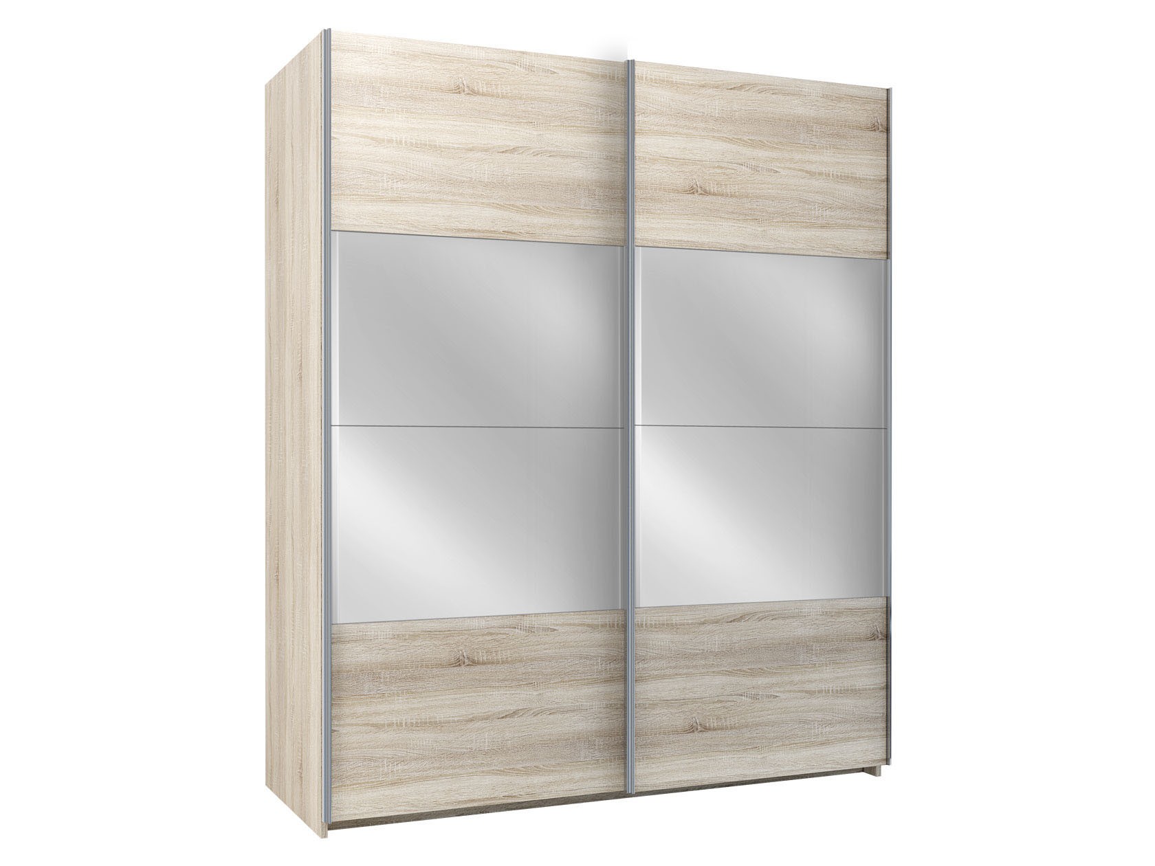 Шкаф-купе  Фортуна 3.2 Дуб Сонома / Зеркало, 2000 мм «Наполнение №3»
