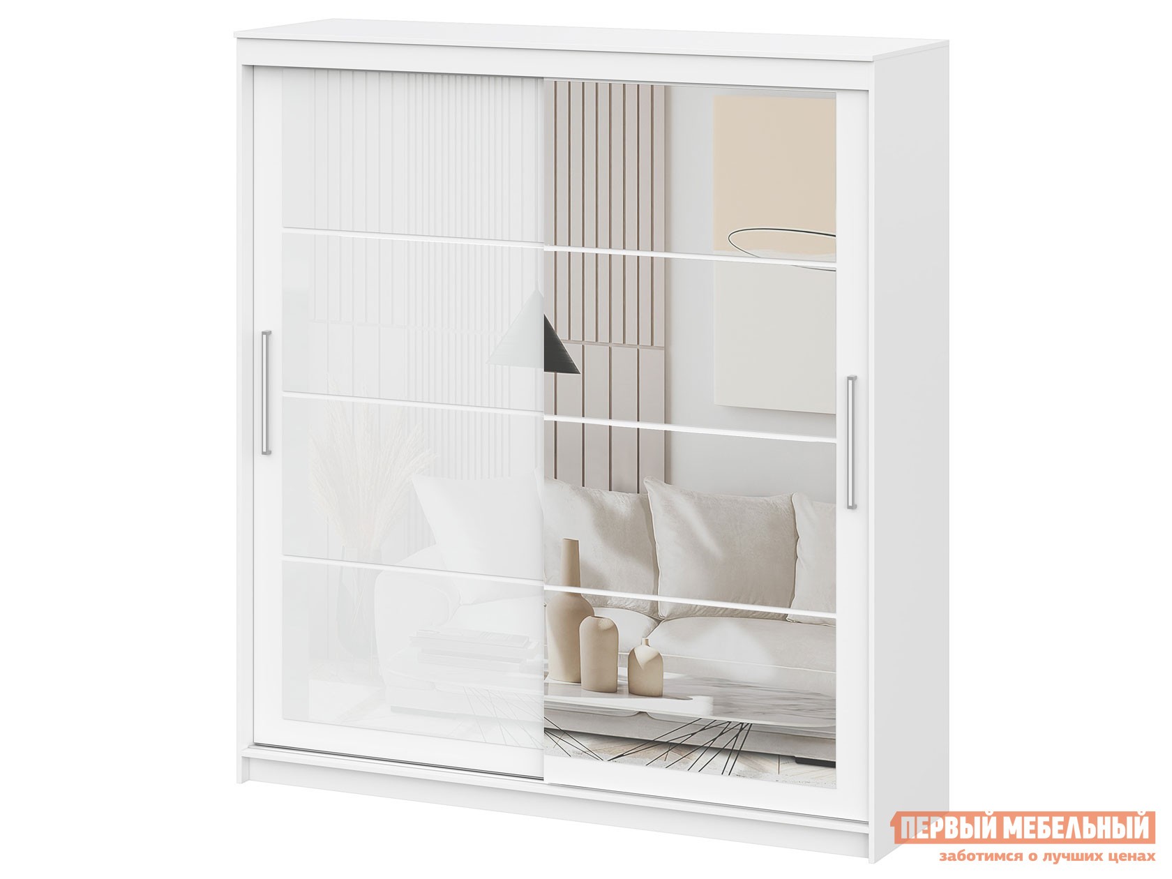 Шкаф-купе  Айсбер Белый текстурный, 2000 мм