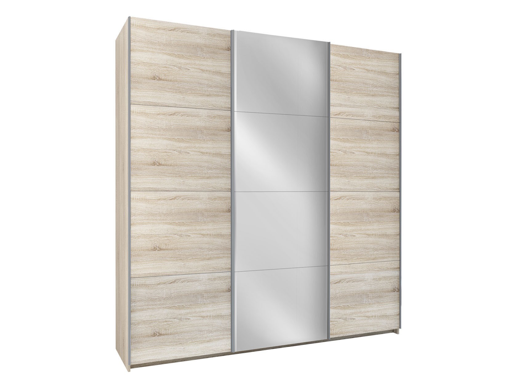 Шкаф-купе  Фортуна 1.3 Дуб Сонома / Зеркало, 2200 мм «Наполнение №1»