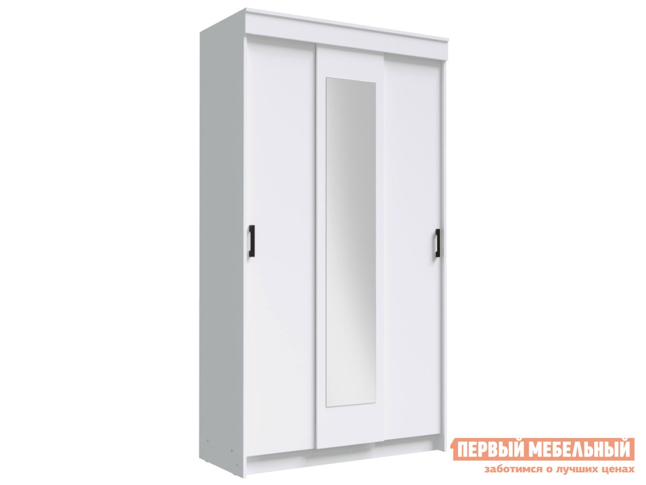 Шкаф-купе  Эко с зеркалом Белый