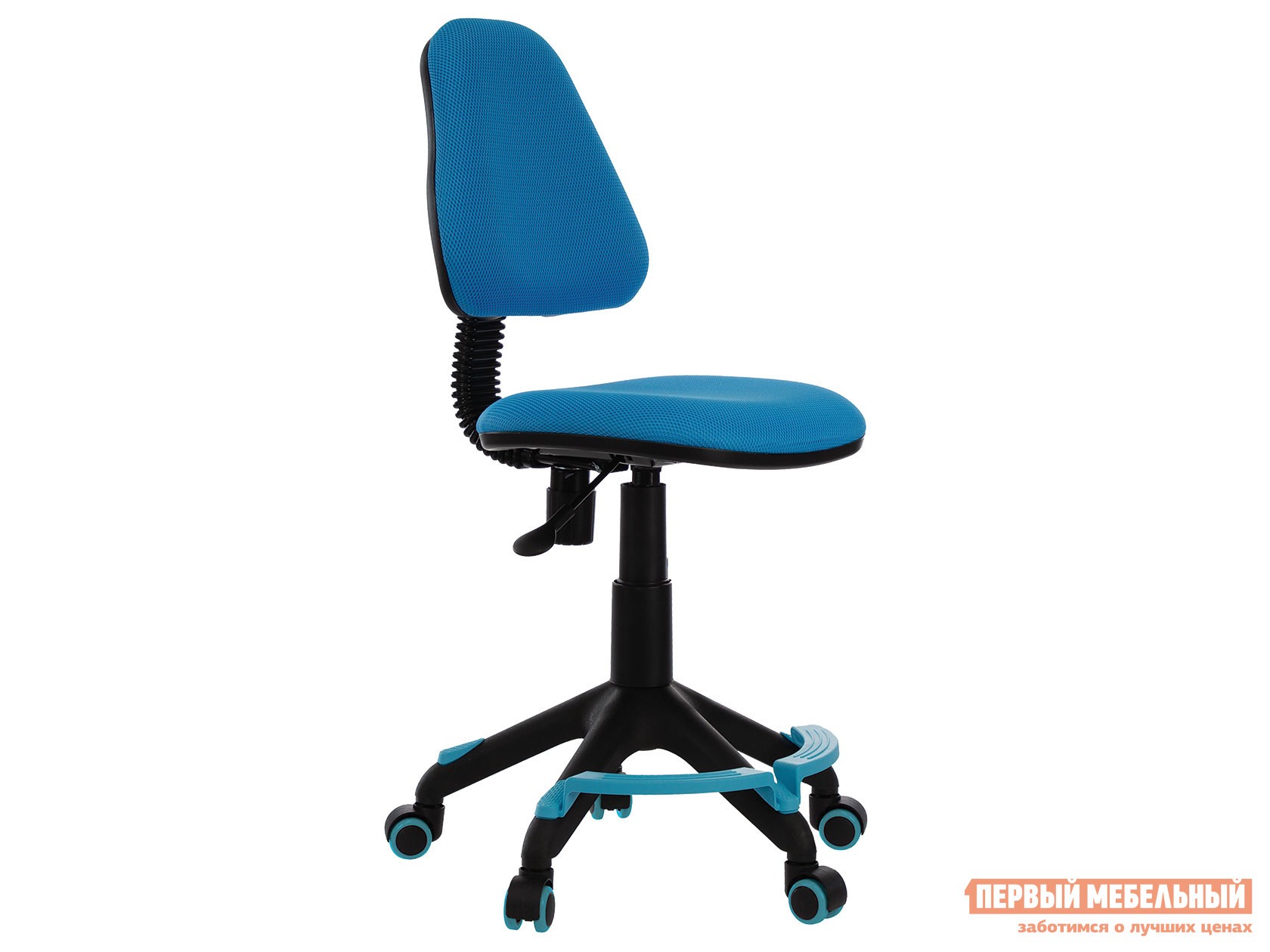 Детское компьютерное кресло  KD-4-F Светло-голубой, сетчатая ткань