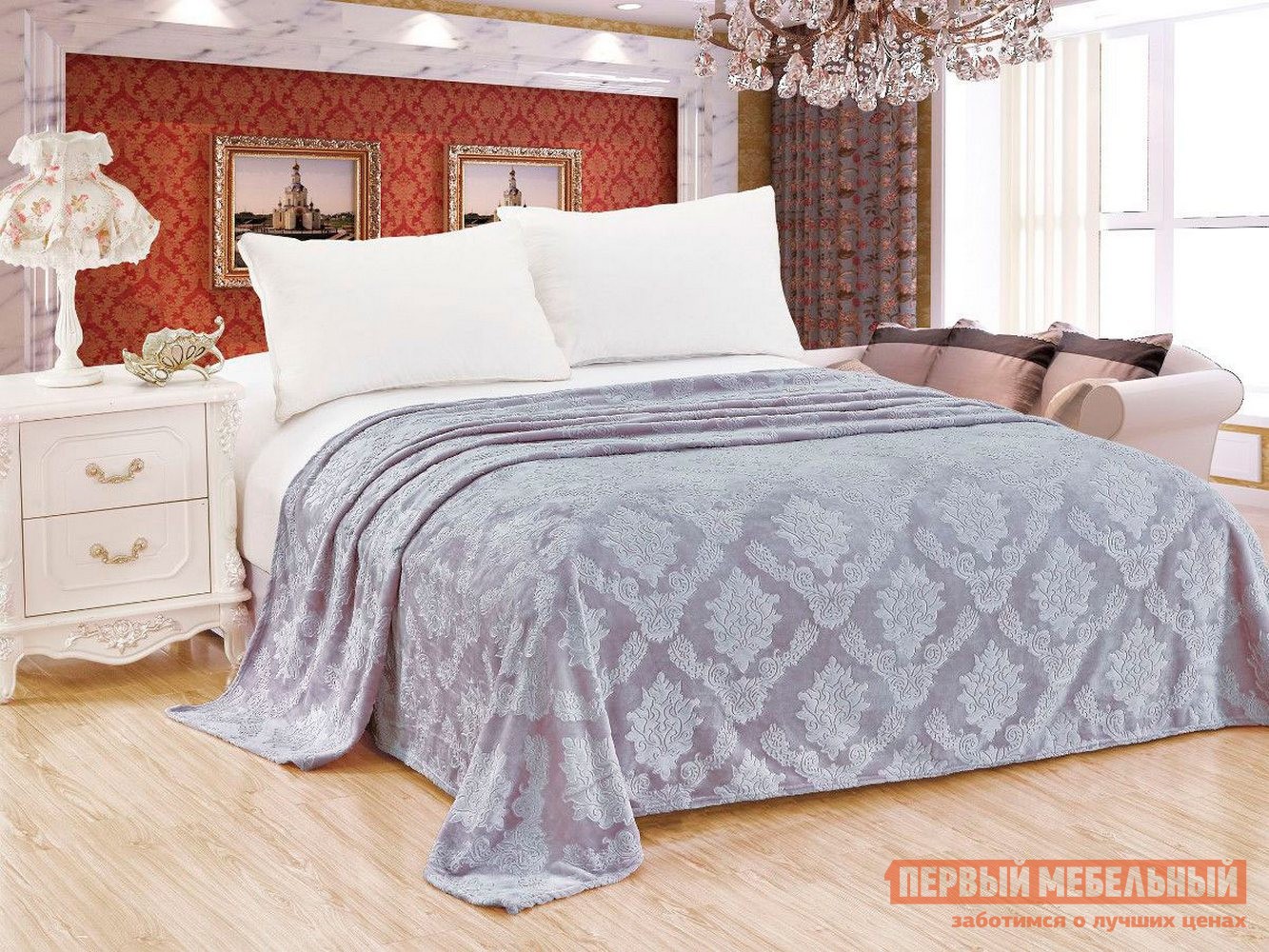 Плед  Парма серебро Светло-серый, 1800 Х 2000 мм