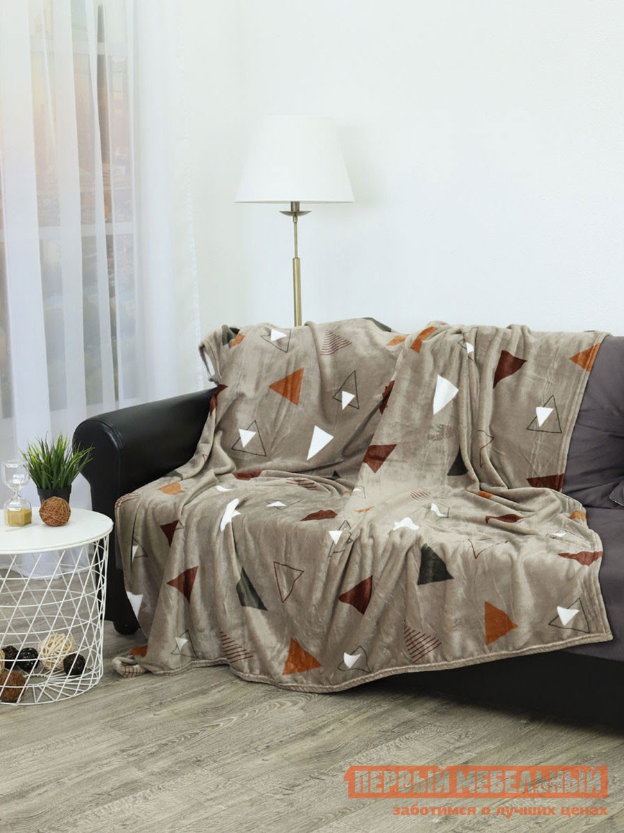 Плед-покрывало  Осколки на темном 180 х 210 см, 26227 / 26243, серый