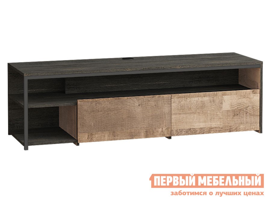 ТВ-тумба  Трувор Дуб Гранж песочный / Интра / Черный