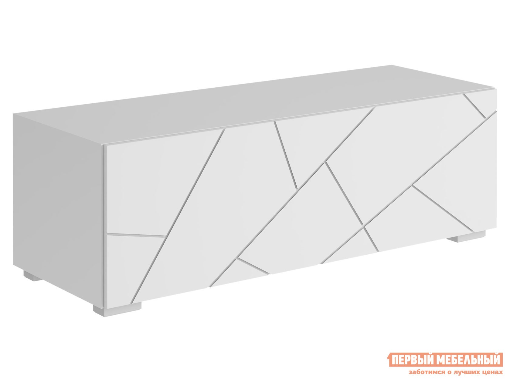 ТВ-тумба  Гранж Белый шагрень / Белый матовый, 1202 мм