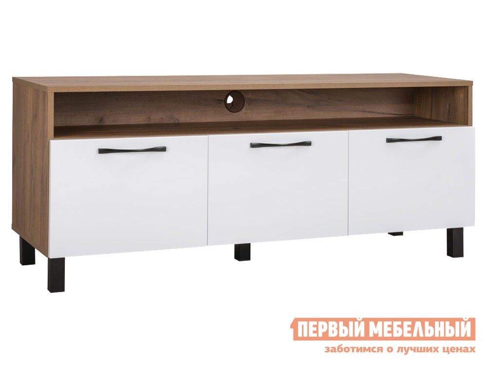 ТВ-тумба  Манхеттен Дуб Крафт табачный / Белый
