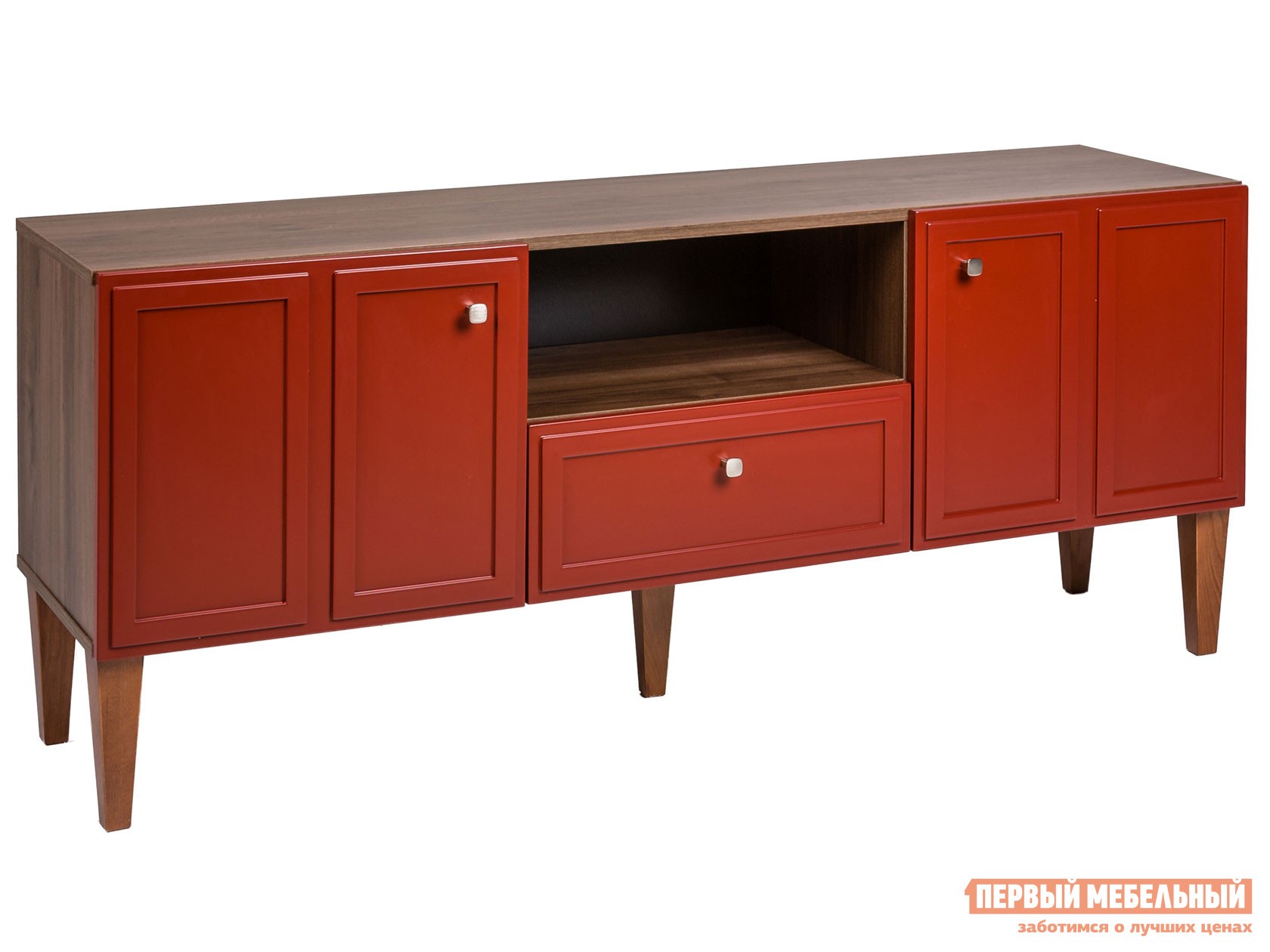 ТВ-тумба  Нортон Орех табак / Кармин