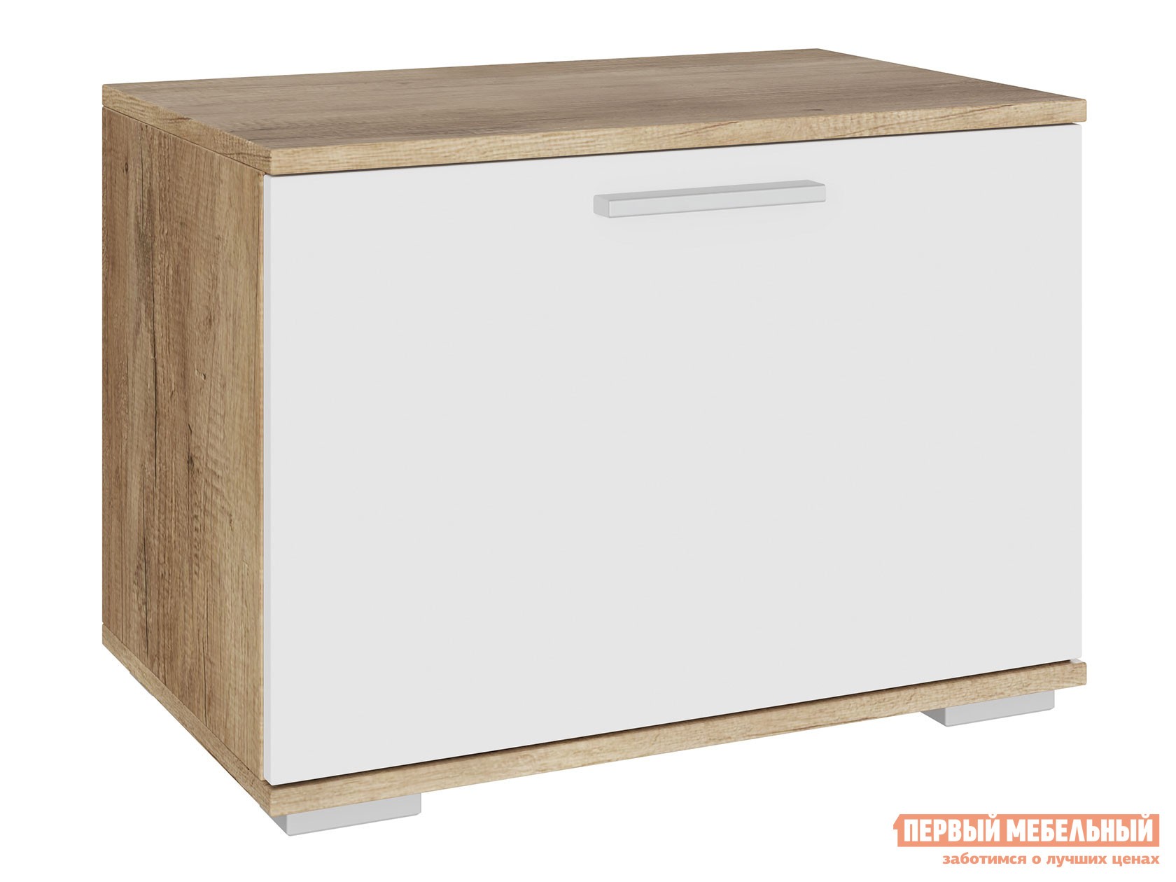 ТВ-тумба  Лейла Дуб Каньон / Белый, 600 мм