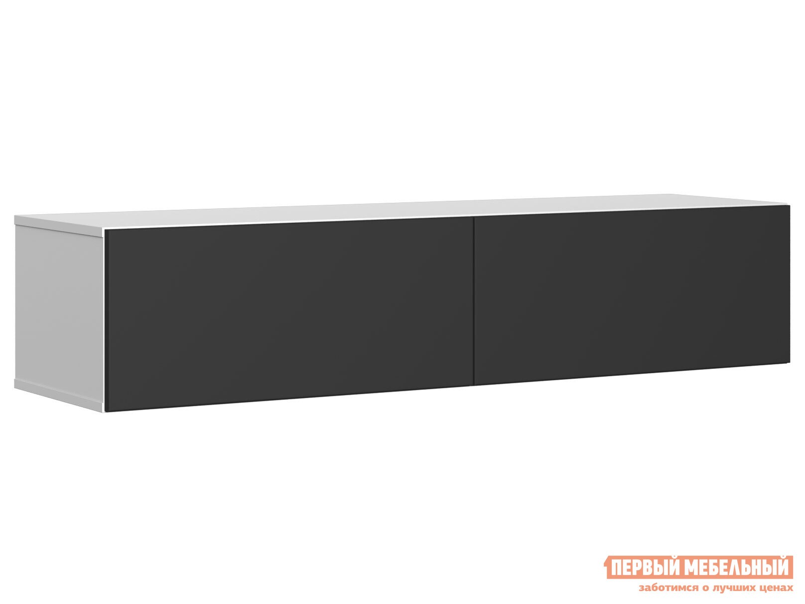 ТВ-тумба  Сомеро Белый, 1400 мм, Черный