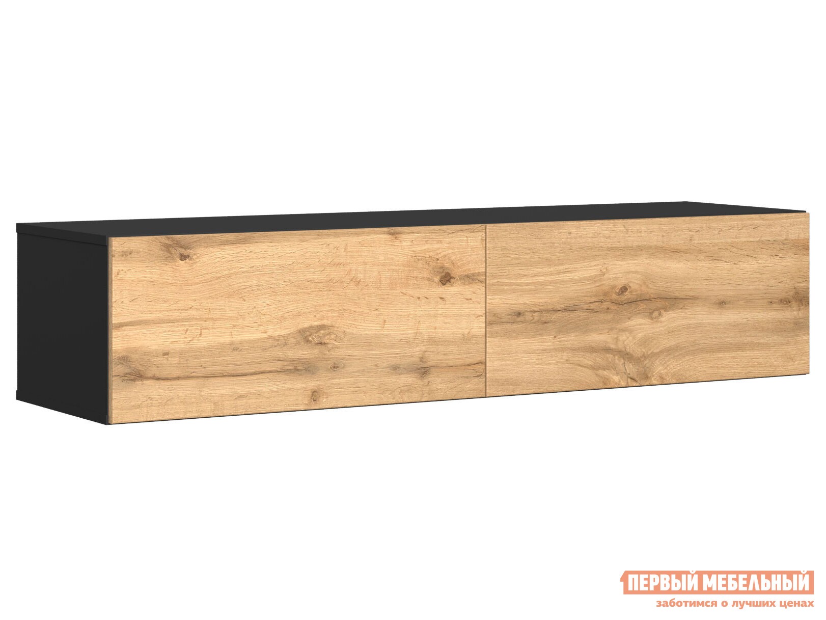 ТВ-тумба  Сомеро Черный, 1400 мм, Дуб Вотан