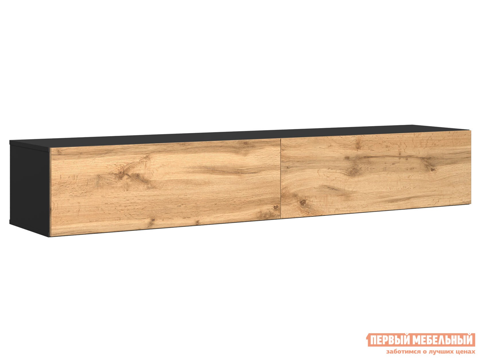 ТВ-тумба  Сомеро Черный, 1800 мм, Дуб Вотан