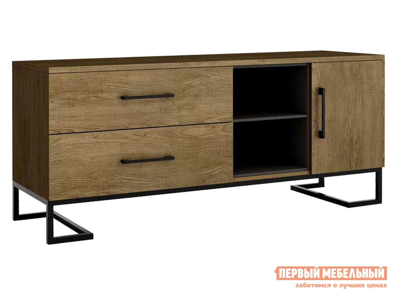 ТВ-тумба  Лофт Дуб Табак / Графит