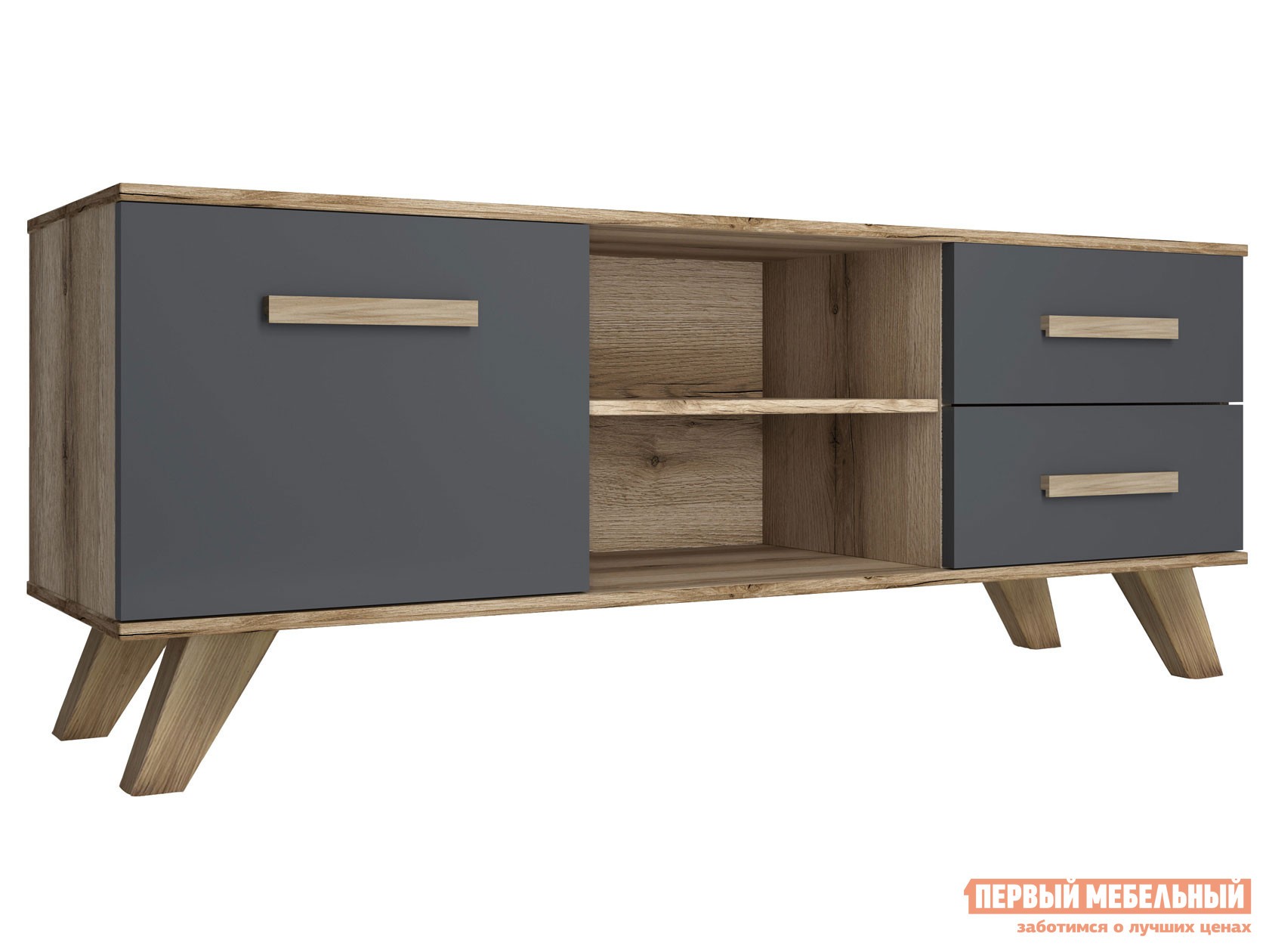 ТВ-тумба  Вега Скандинавия Дуб Каньон / Силк флай