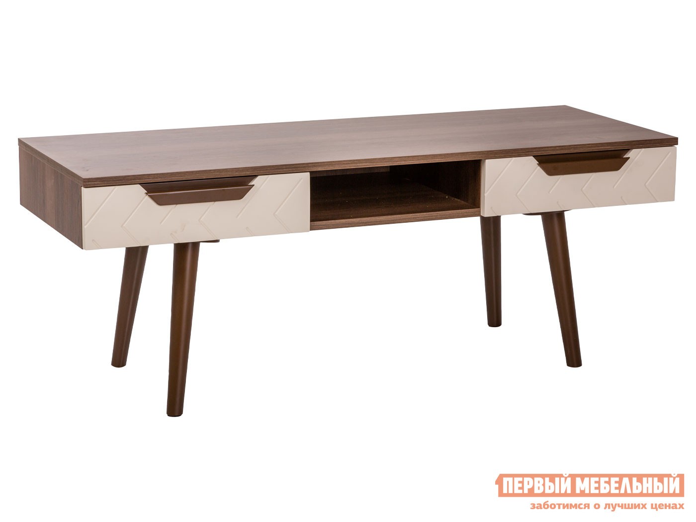 ТВ-тумба  Сканди Орех Табак / Бежевый