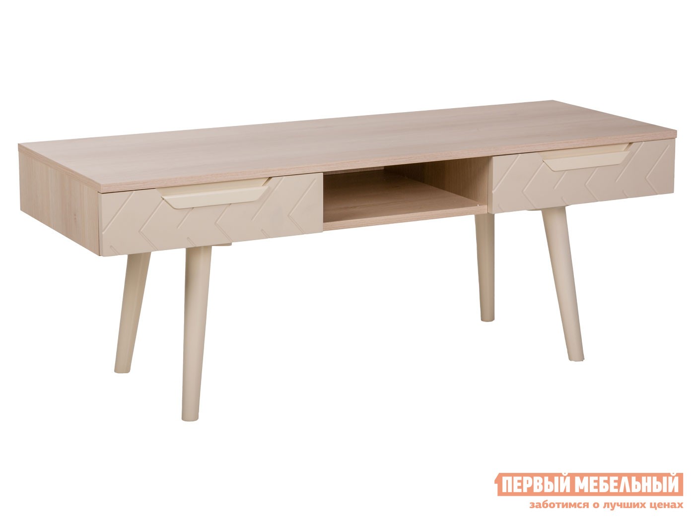 ТВ-тумба  Сканди Акация Лэйклэнд / Жемчужно-белый