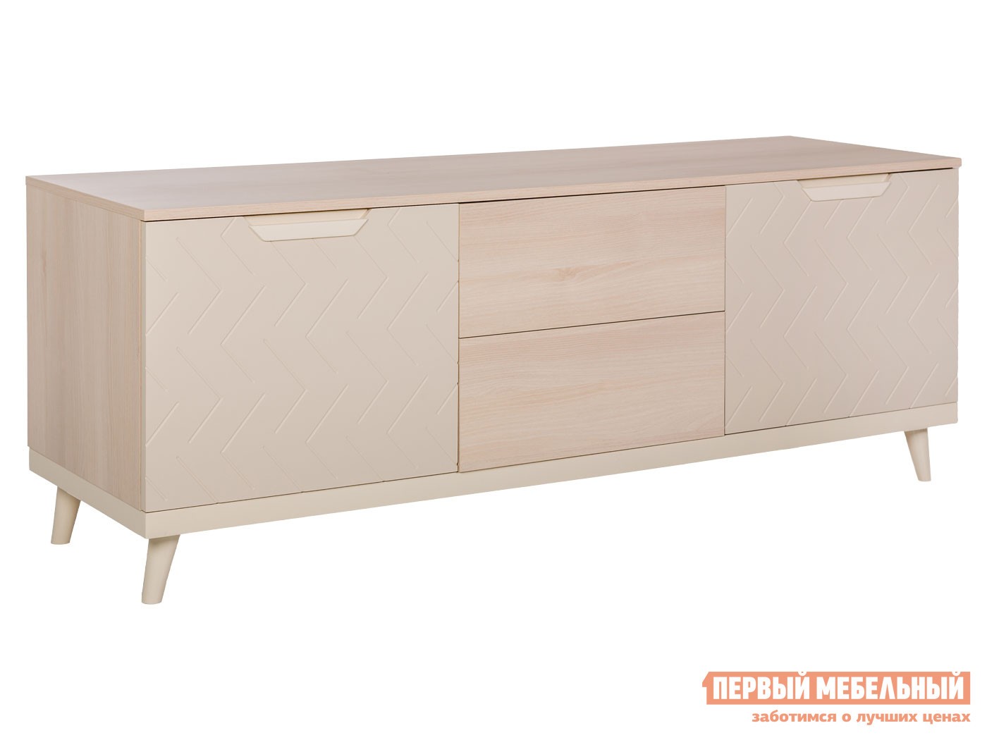 ТВ-тумба  Сканди Акация Лэйклэнд / Жемчужно-белый