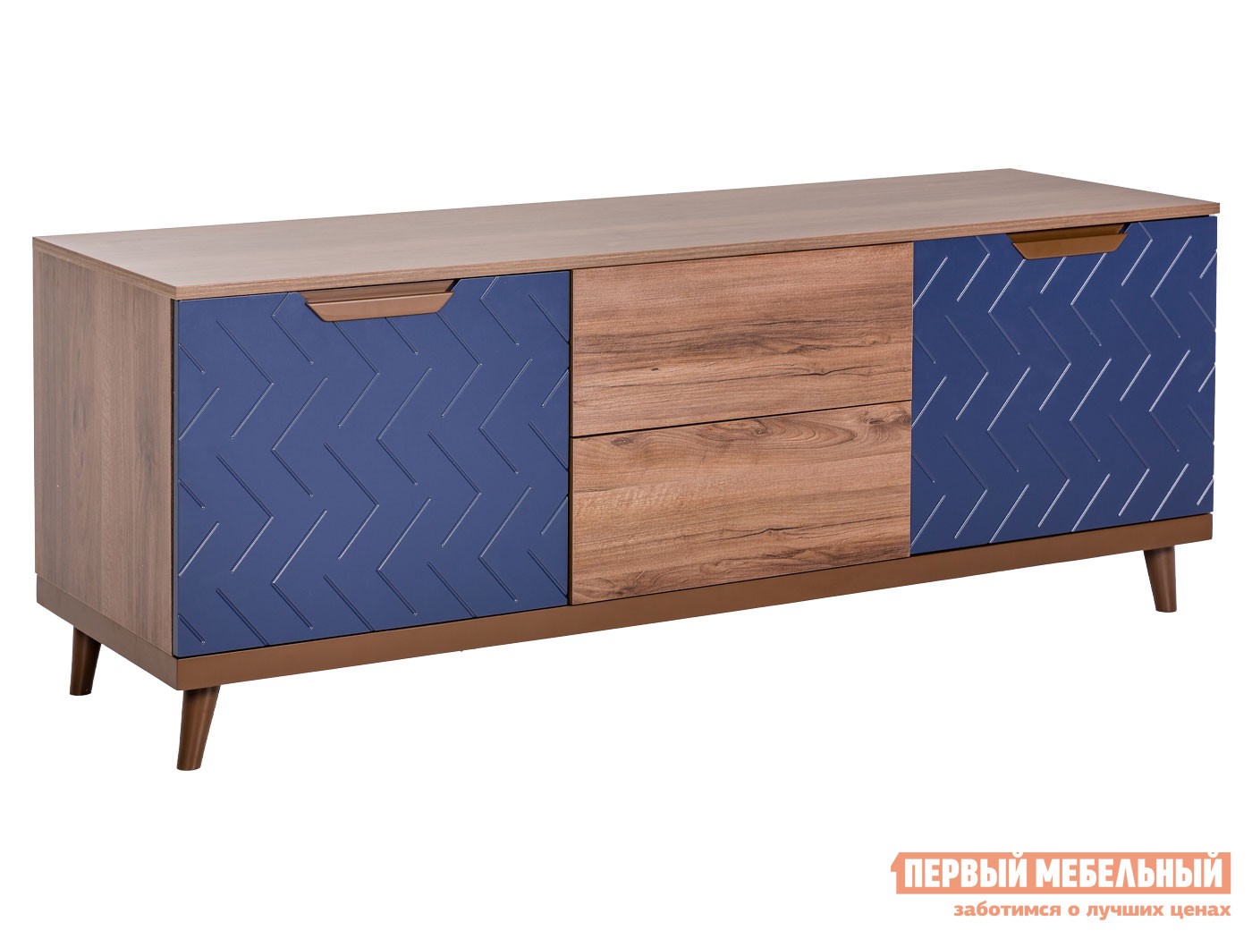 ТВ-тумба  Сканди Орех Табак / Сапфир