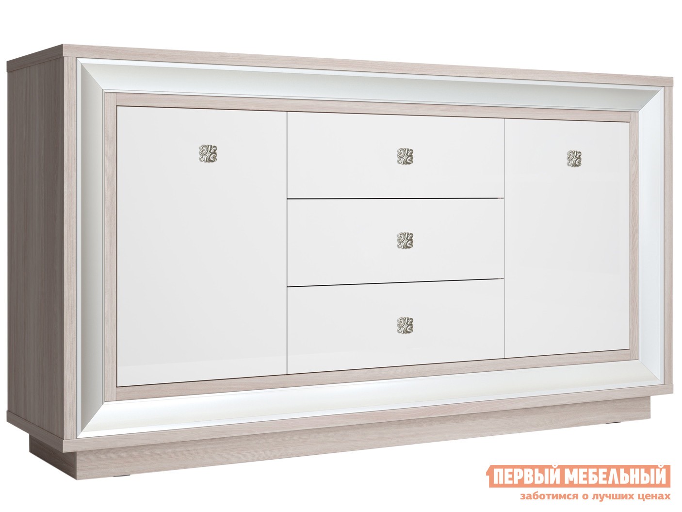 ТВ-тумба  Прато Ясень Шимо светлый / Жемчуг