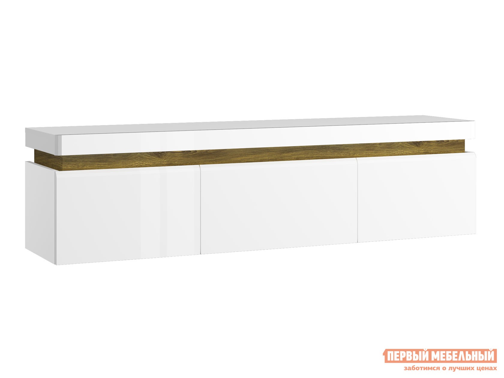 ТВ-тумба  Торино Белый / Дуб Наварра, Без подсветки