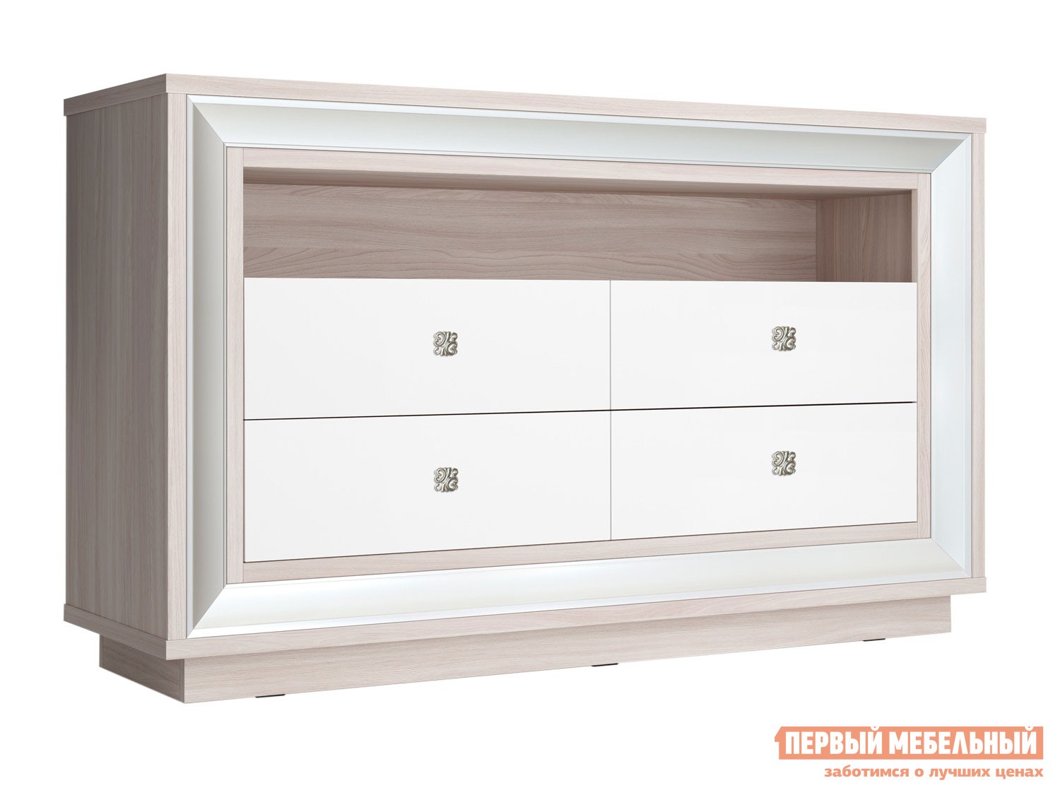 ТВ-тумба  Прато Ясень Шимо светлый / Жемчуг