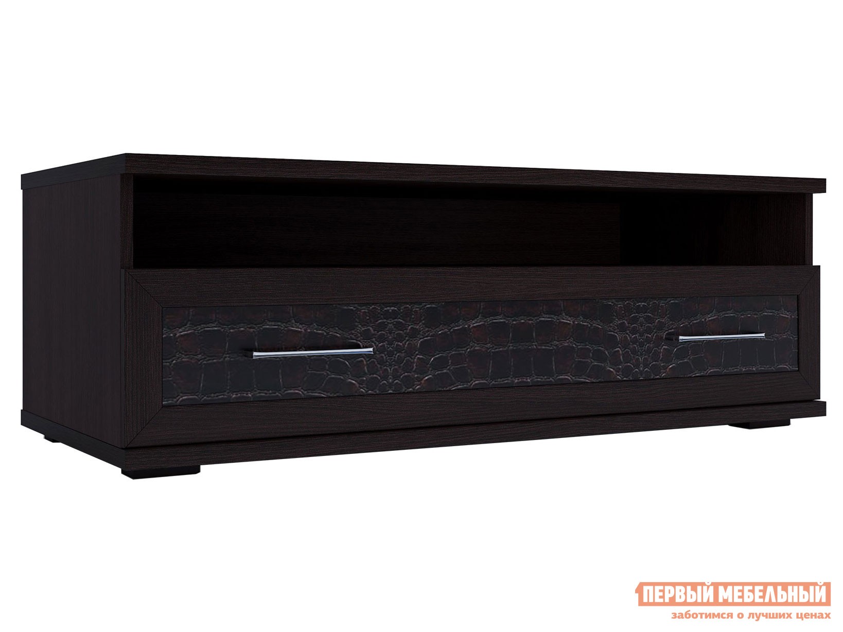 ТВ-тумба  Парма Люкс Венге / Искусственная кожа caiman