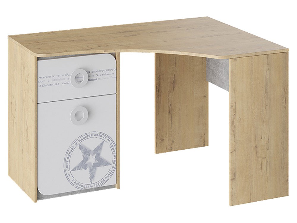 Детский письменный стол  Мегаполис ТД-315.15.03 Бунратти / Белый с рисунком