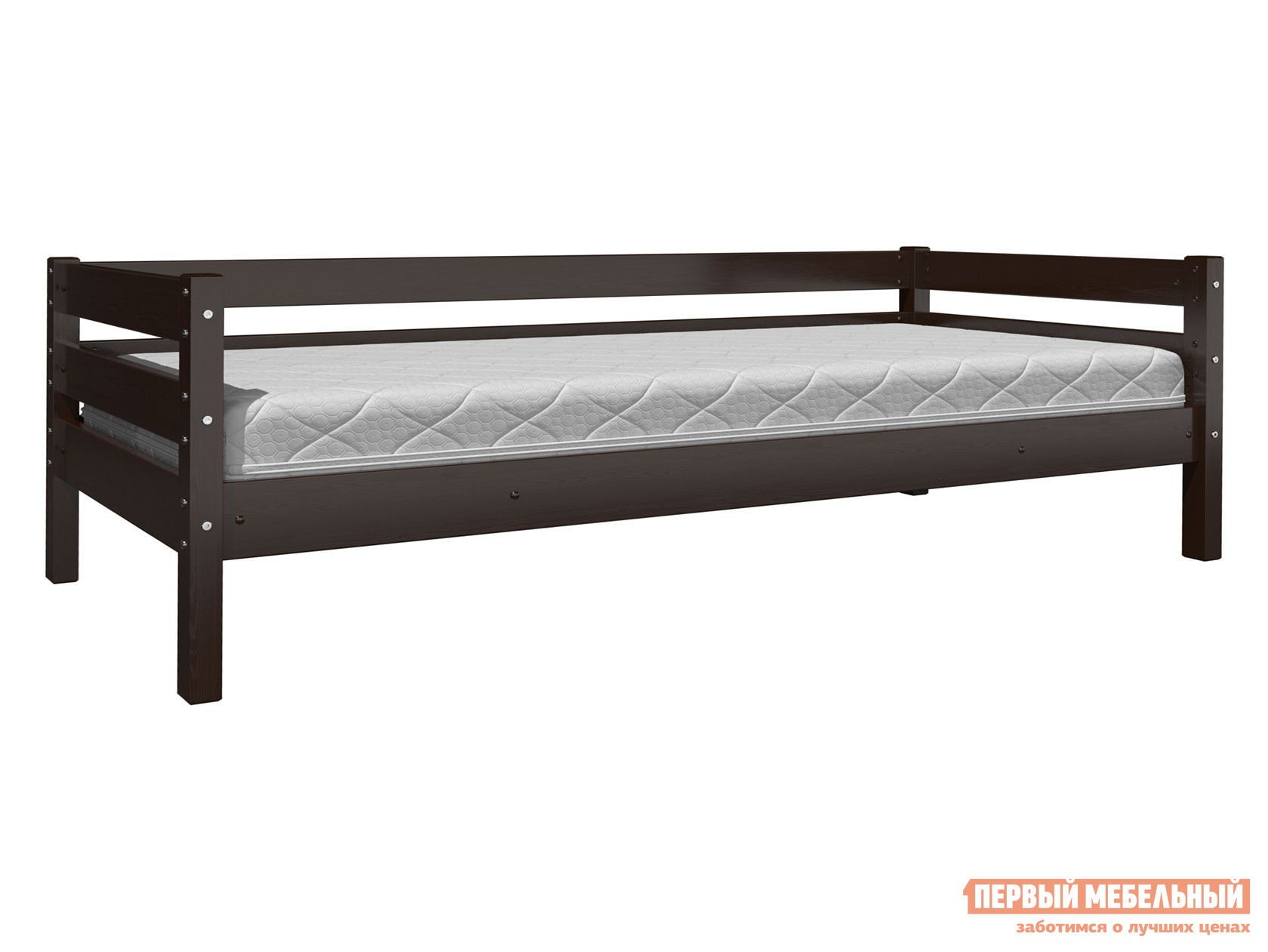 Односпальная кровать  Дори Орех темный