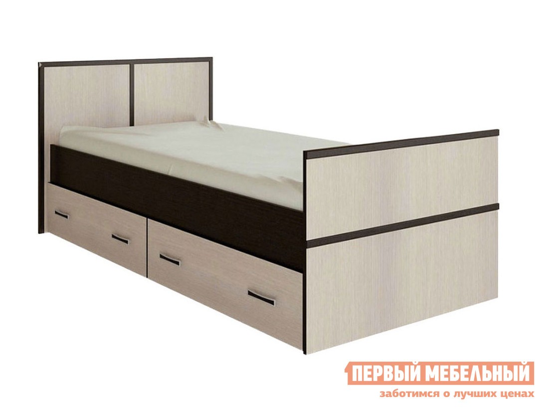 Односпальная кровать  Сакура С реечным основанием, Венге / Лоредо