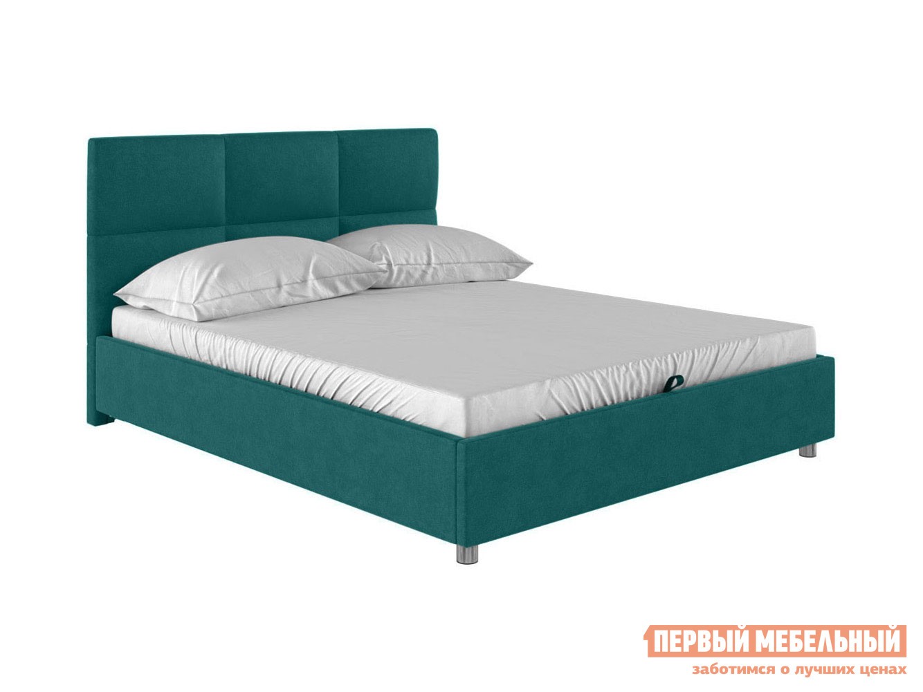 Односпальная кровать  Прагма ПМ Изумрудный, велюр, 180х200 см