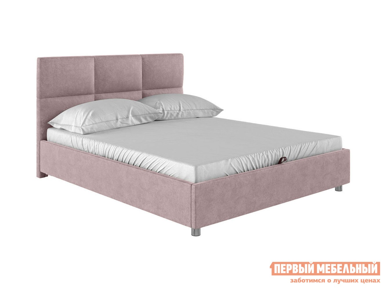 Односпальная кровать  Прагма ПМ Розовый, велюр, 160х200 см
