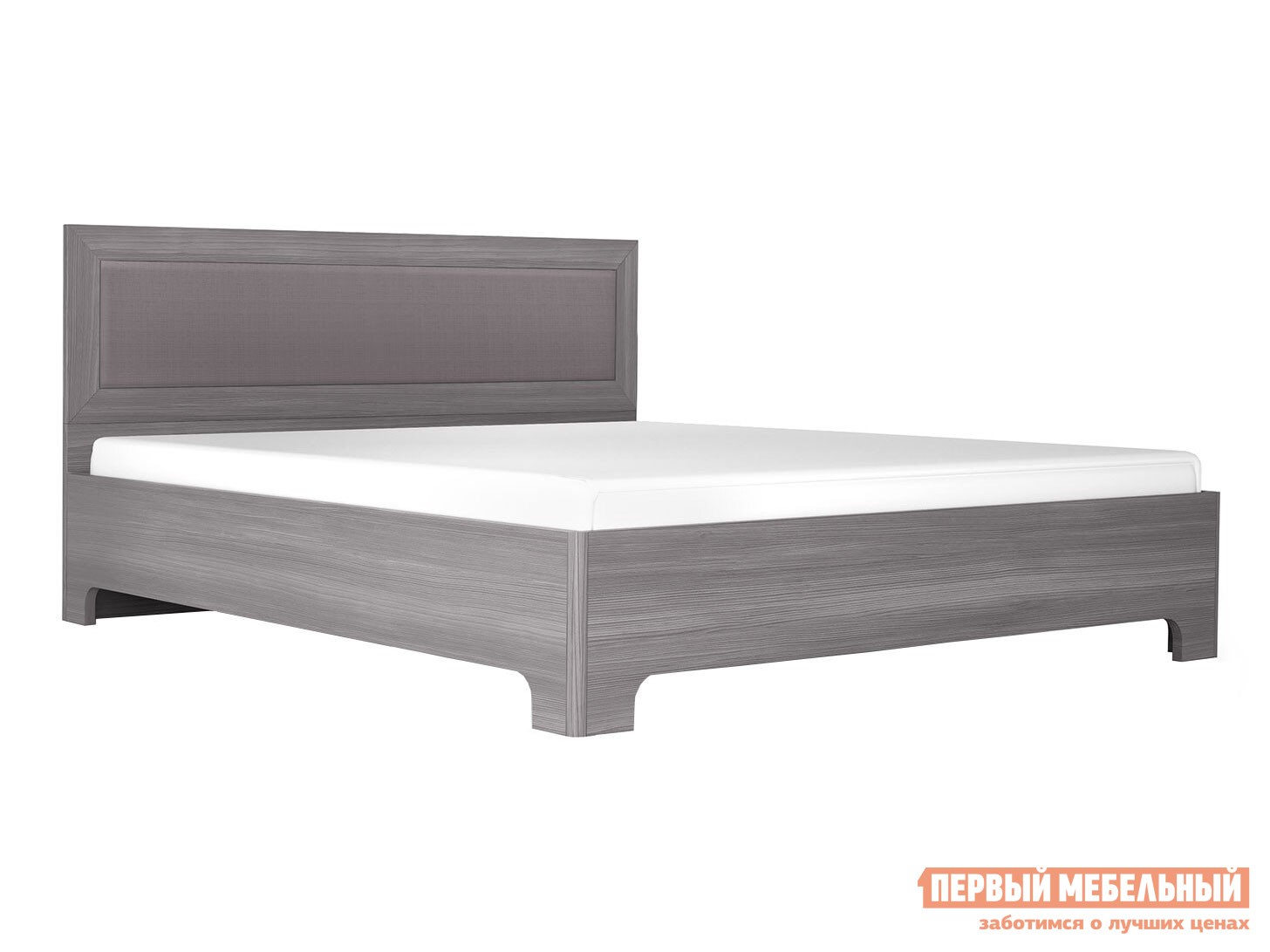 Односпальная кровать  Парма Нео Лиственница темная / Экокожа дила, 120х200 см