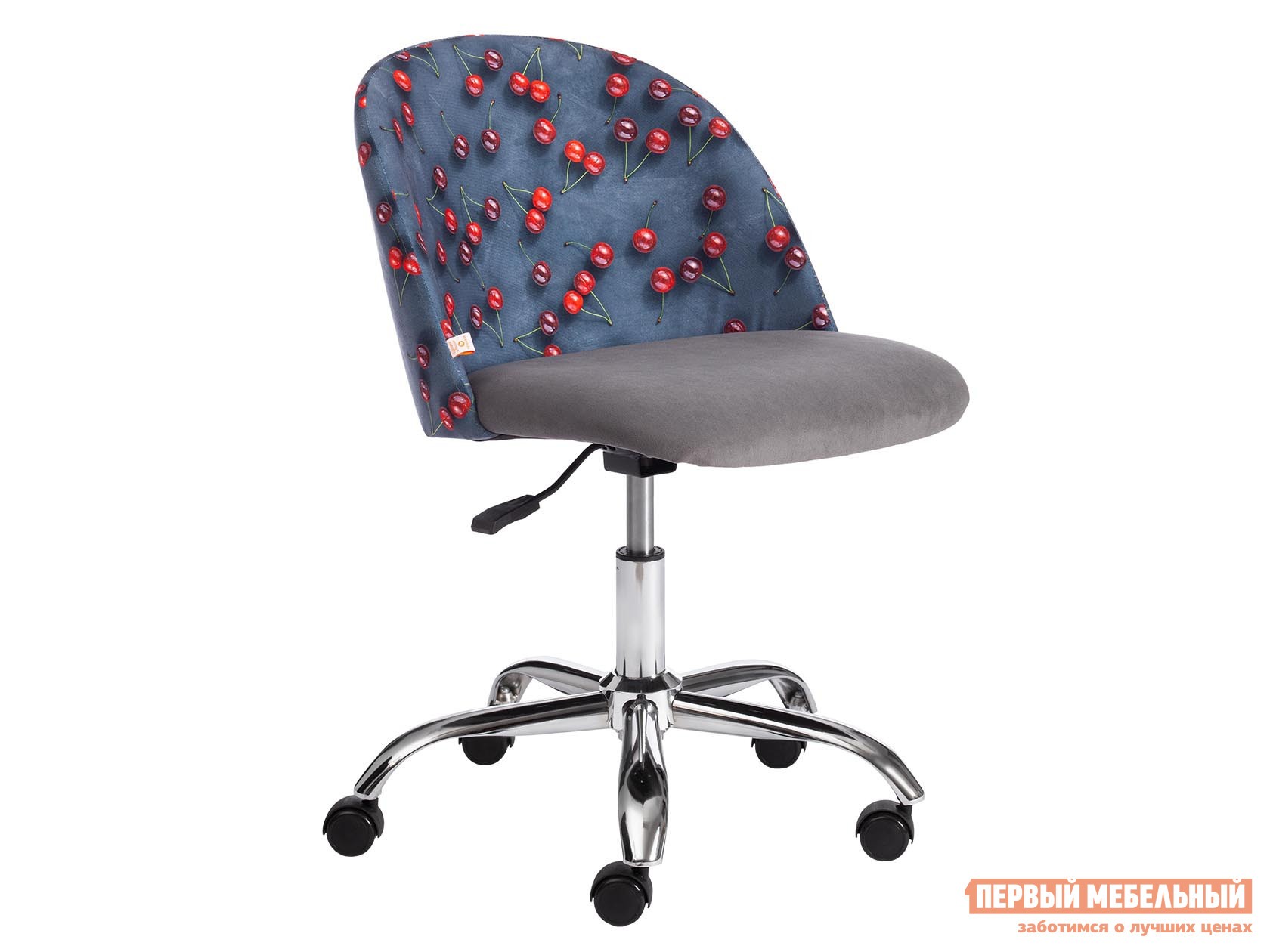 Офисное кресло  MELODY Серый, вишня, флок