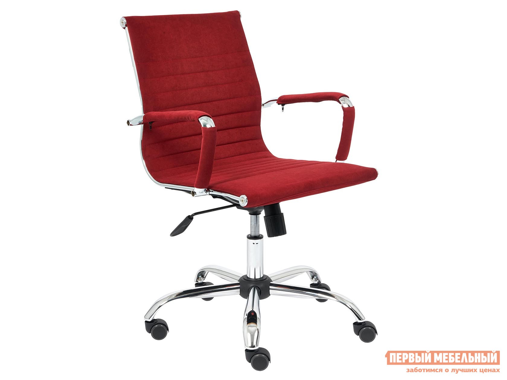 Офисное кресло  URBAN-LOW Бордовый, флок