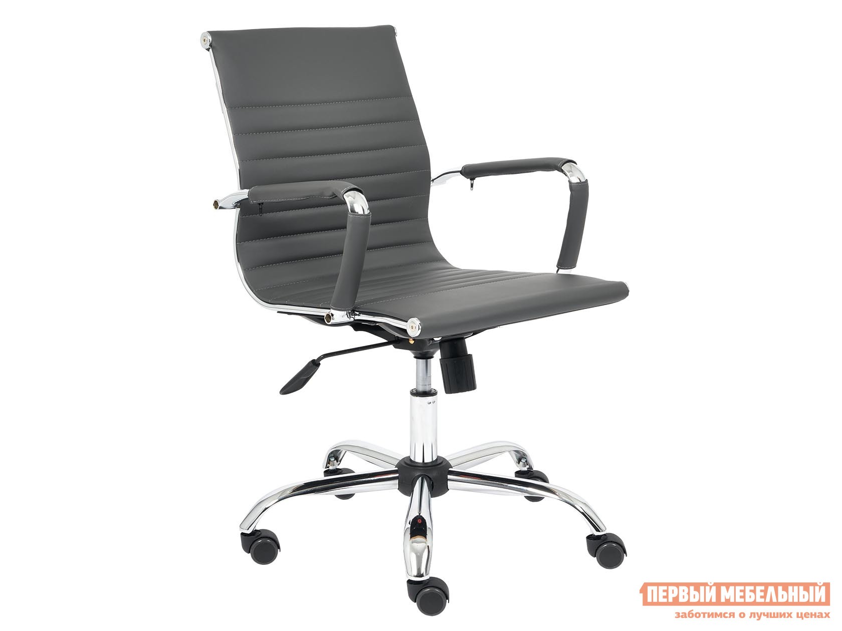 Офисное кресло  URBAN-LOW Темно-серый, иск.кожа