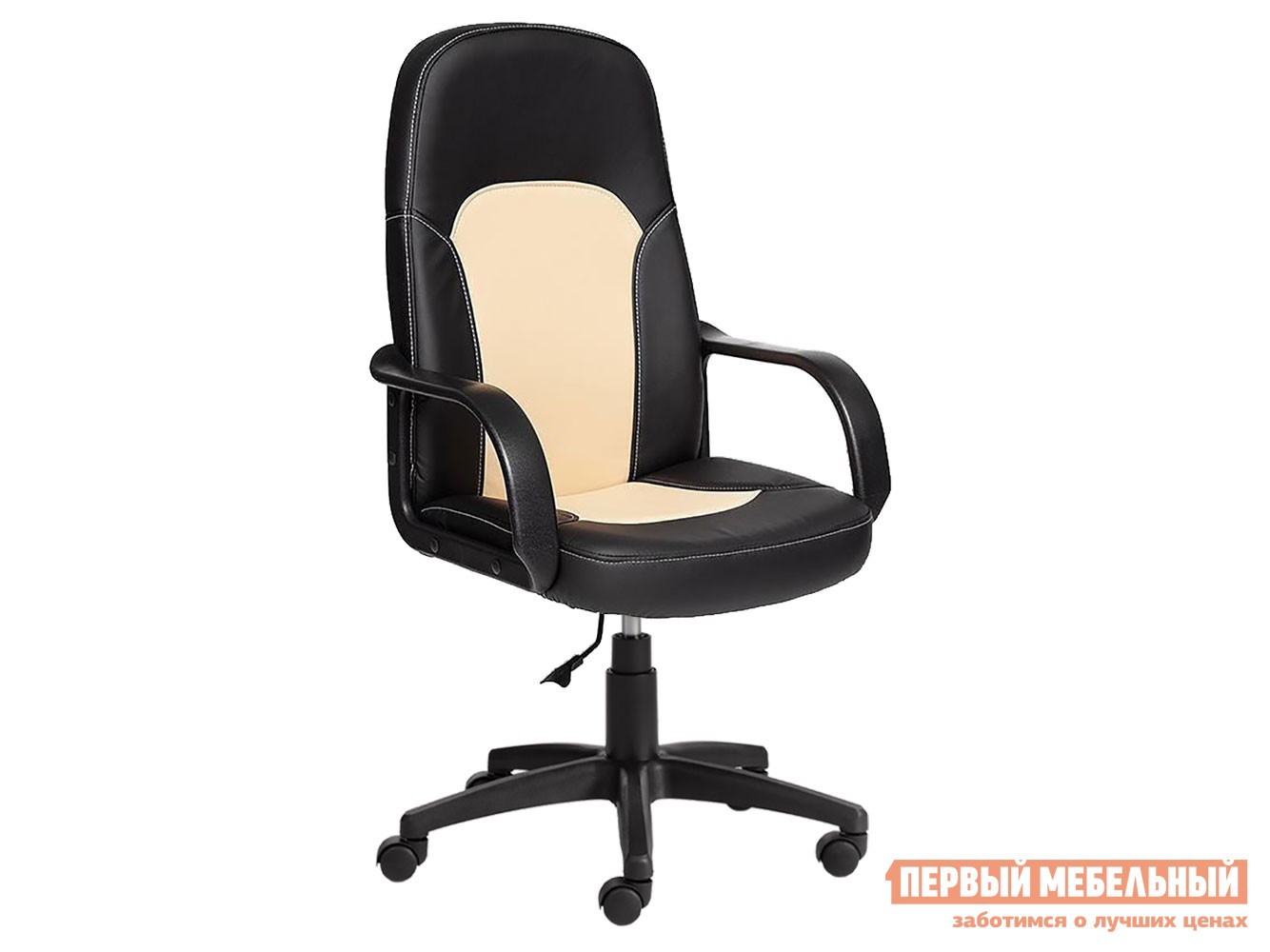 Офисное кресло  Parma Черный, иск. кожа / Бежевый, иск. кожа