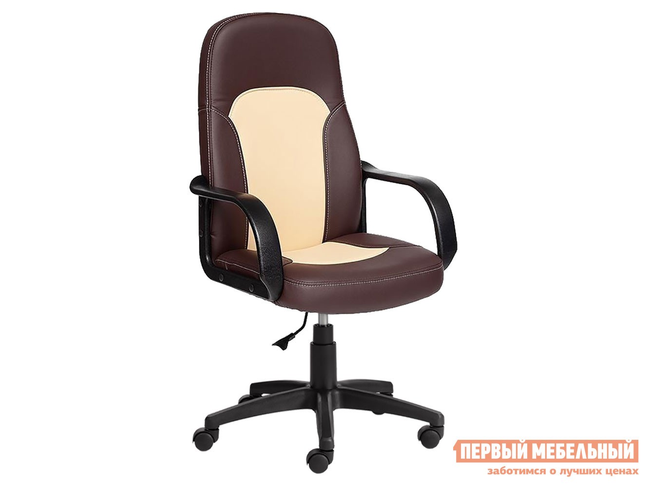 Офисное кресло  Parma Коричневый, кожзам / Бежевый, кожзам