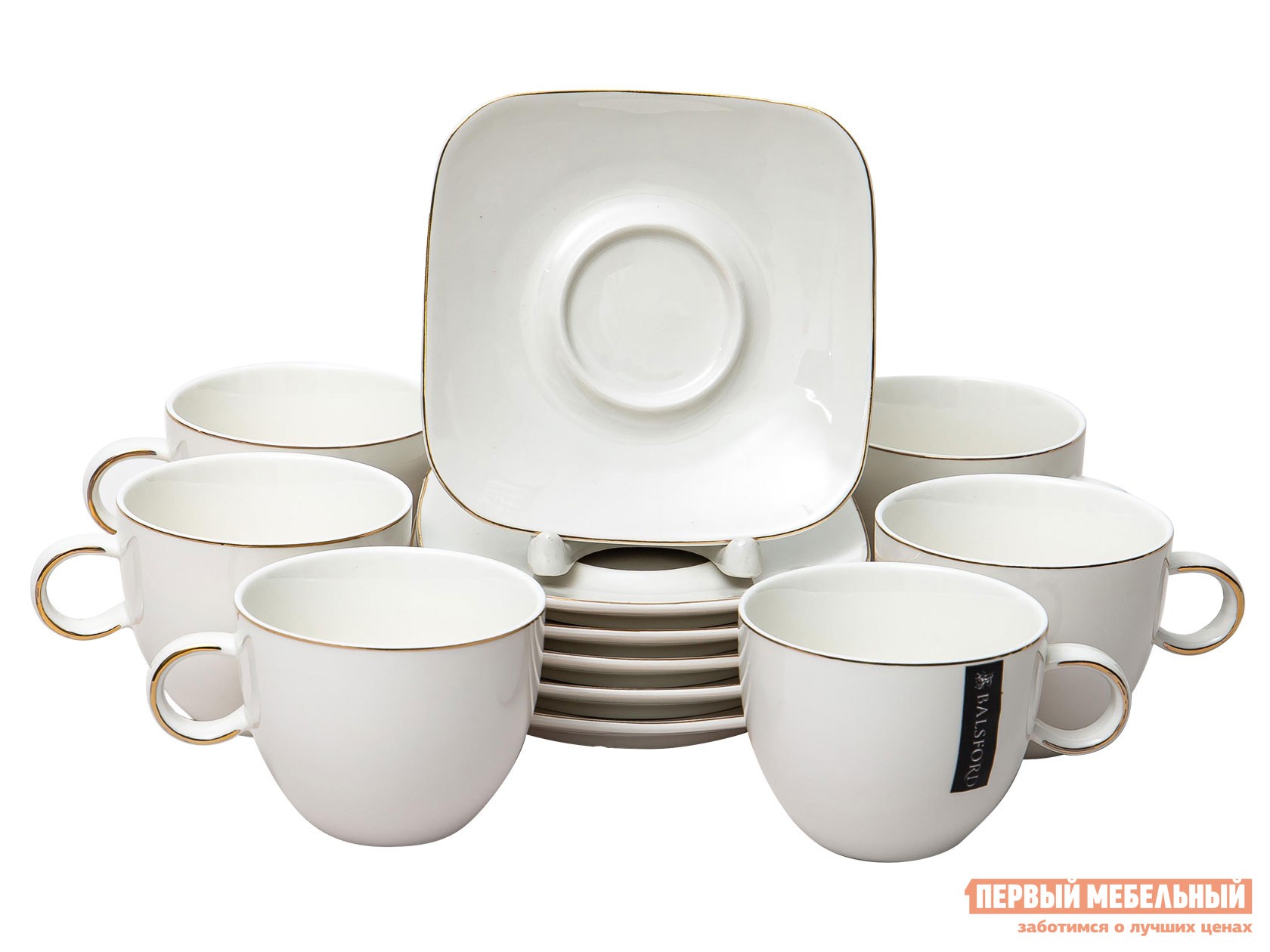 Сервиз для горячих напитков  Хама 12 предметов Белый, фарфор