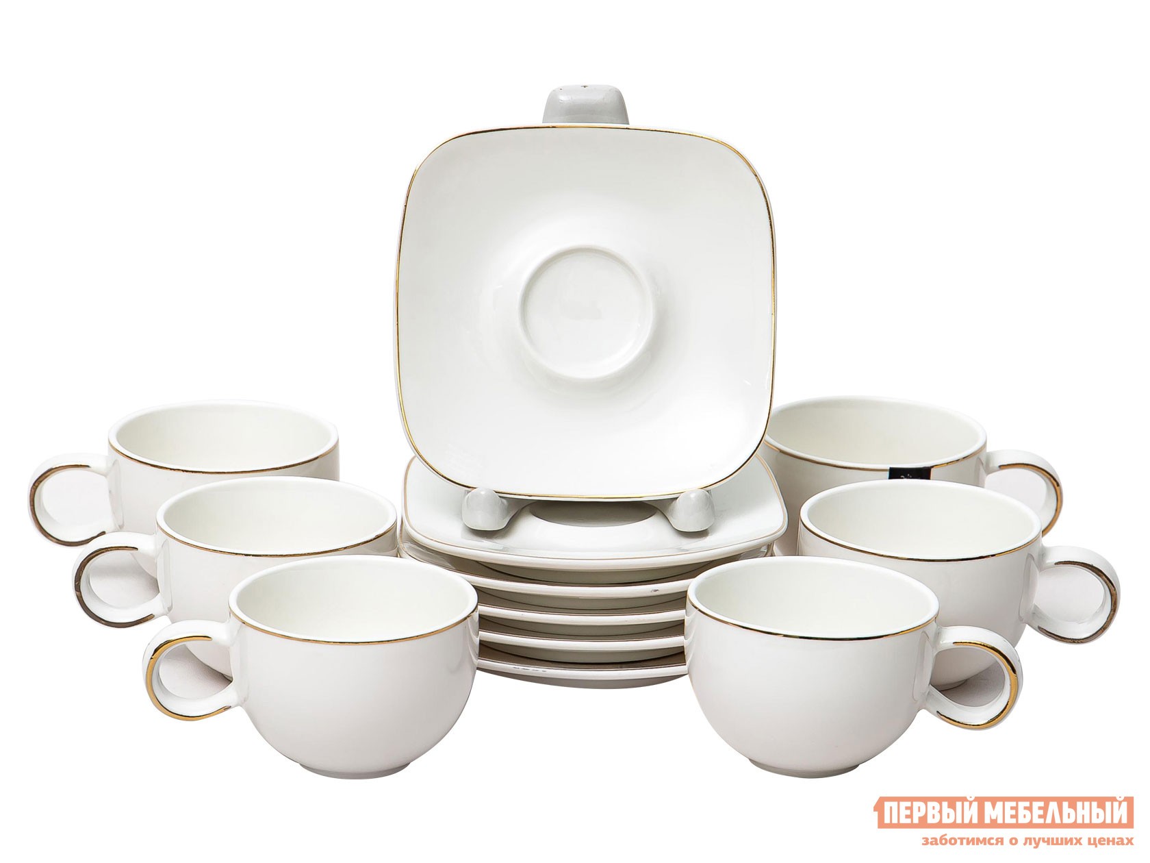 Сервиз для горячих напитков  Хама 12 предметов Белый, фарфор