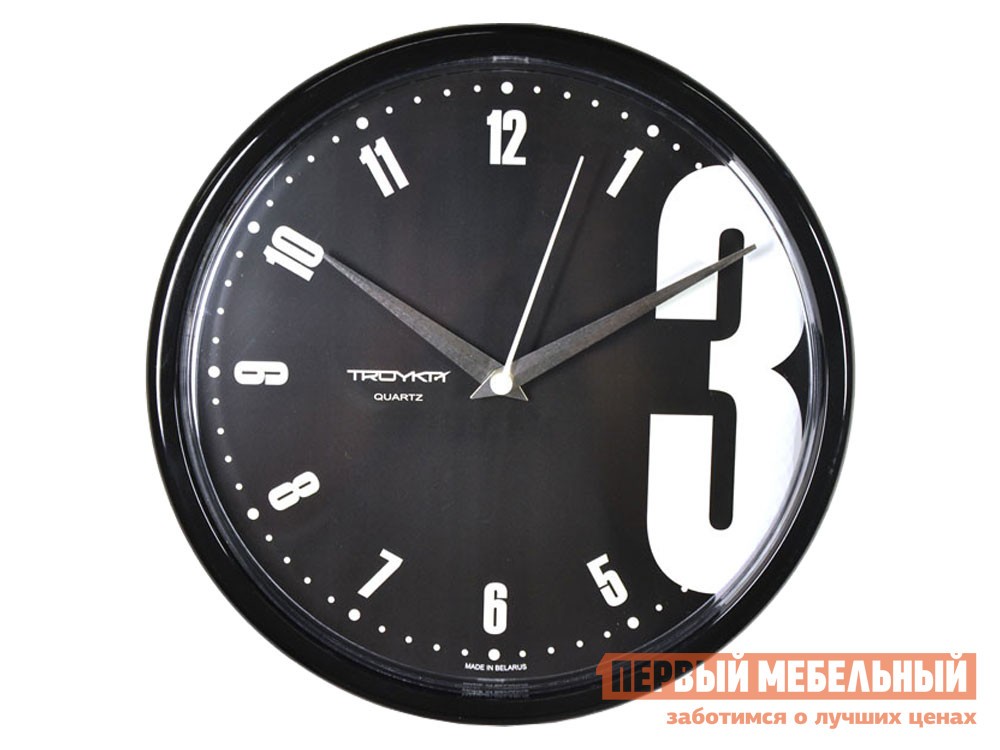 Часы  Циферблат Черный, пластик