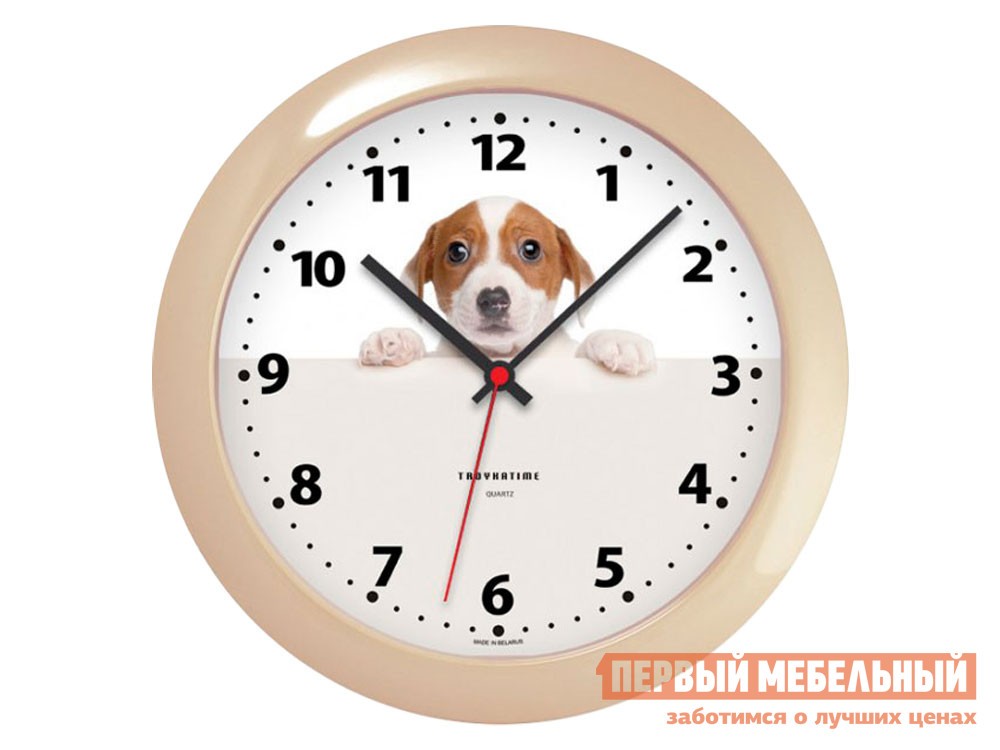 Часы  Паппи Кремовый, пластик