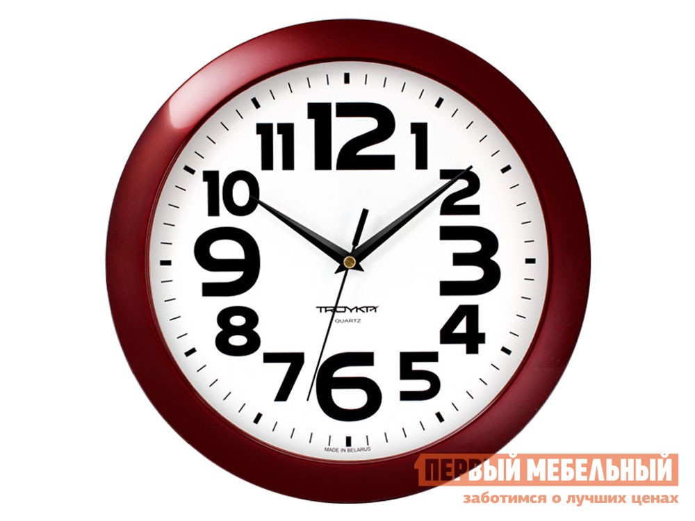 Часы  Фигаро Бордовый, пластик