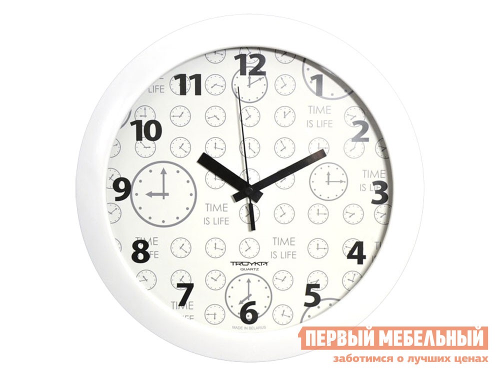 Часы  Время Белый, пластик