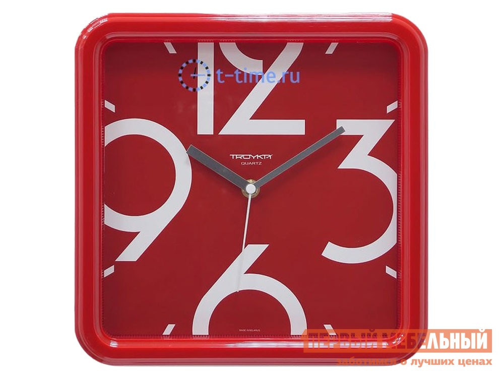 Часы  Премьер Красный, пластик