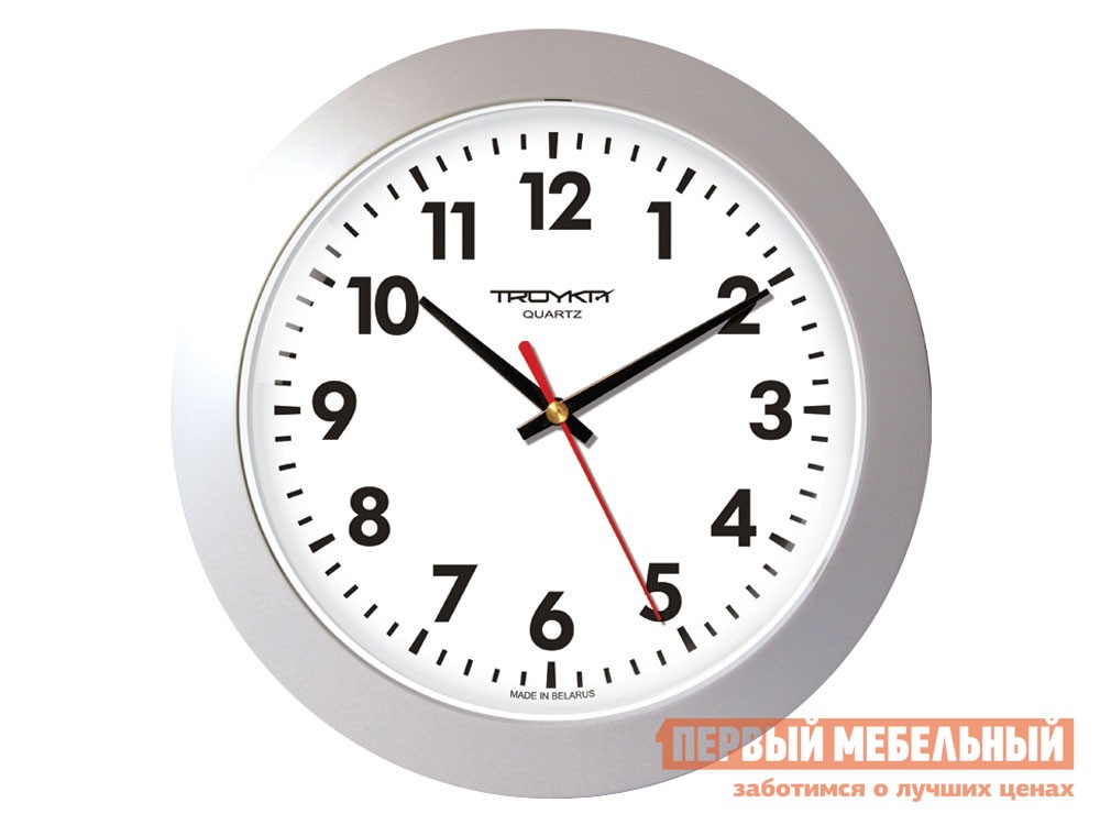 Часы  Честер Серебристый, пластик