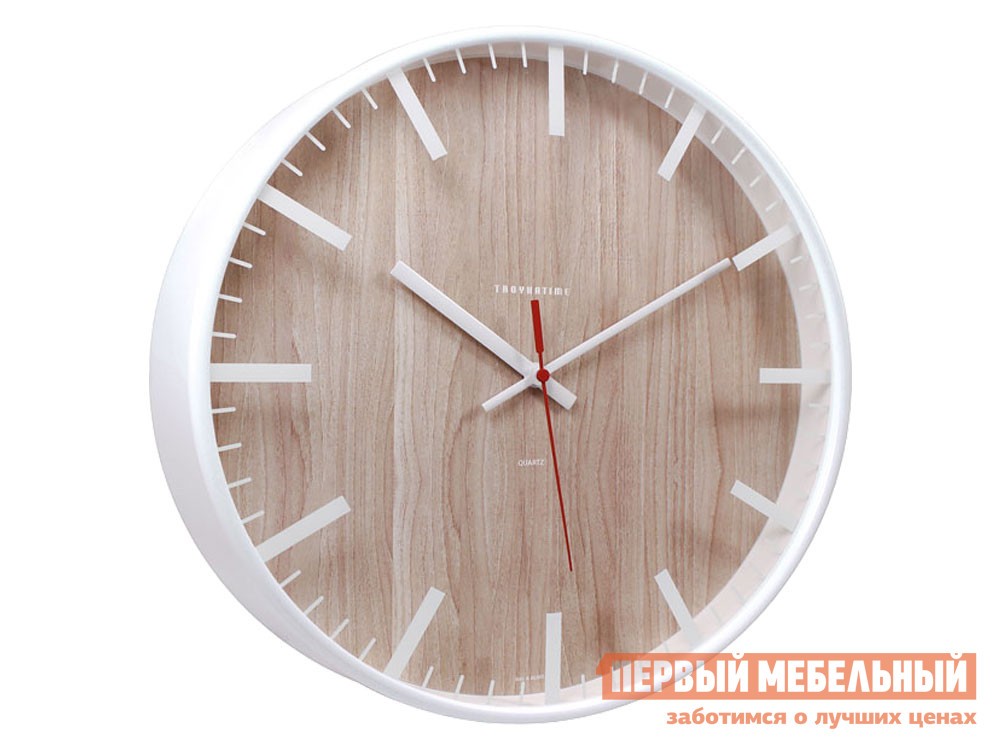 Часы  Вуди Белый, пластик