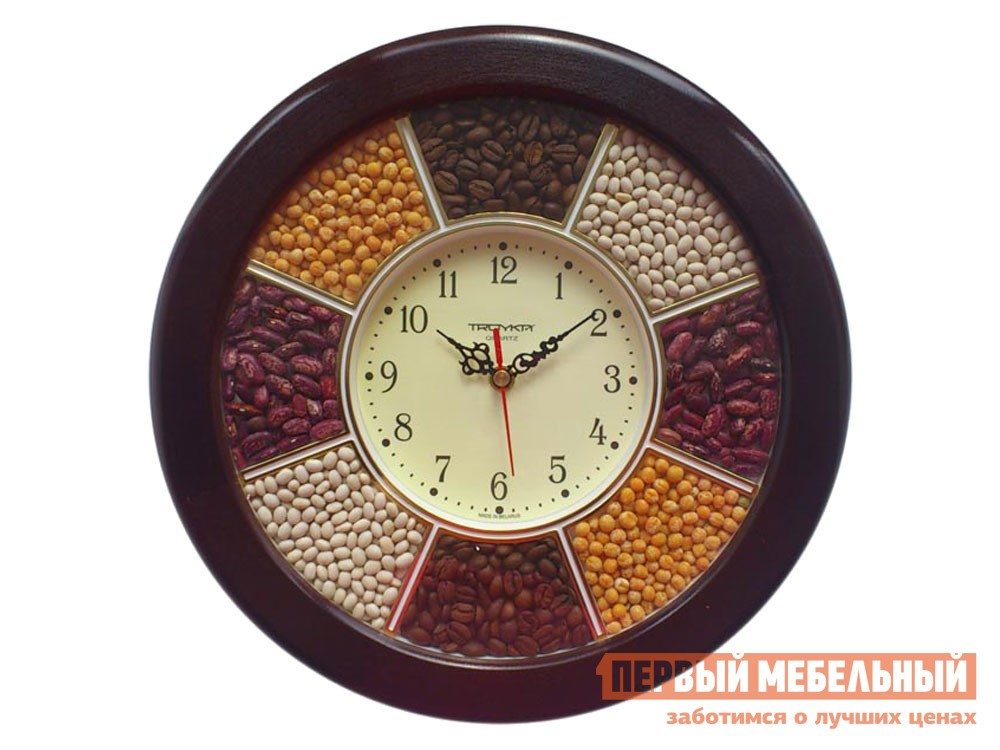 Часы  Крупы Темное дерево