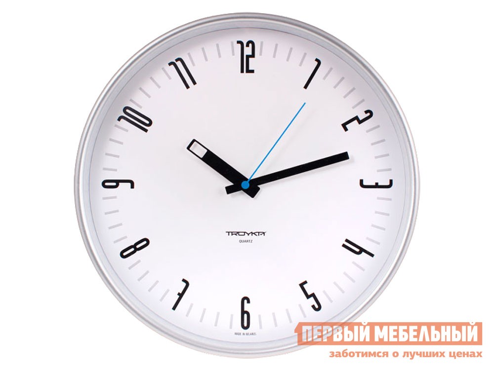 Часы  Квинси Серебристый, пластик