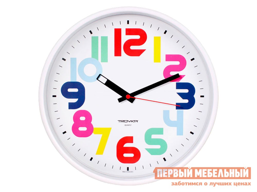 Часы  Классик Белый, пластик